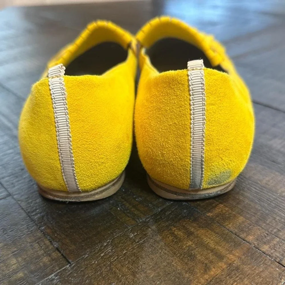 Boden Melody‎ Loafer Mustard Yellow Suede Women's EU 38, US 7-7.5 - Picture 3 of 7